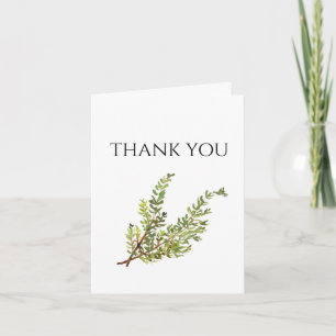 Botanical Herbs Thyme Watercolor Thank you Invitation