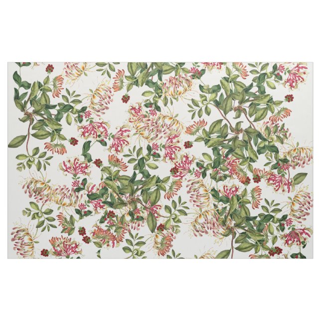 Botanical Honeysuckle Vine Flowers Floral Fabric (Yard)