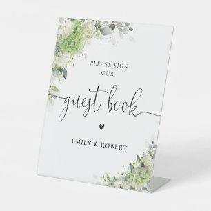 Botanical Hydrangeas Guest Book Sign