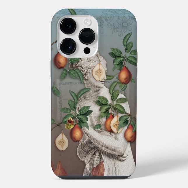 Botanical Illustration Collage Goddess Venus  iPhone Case (Back)