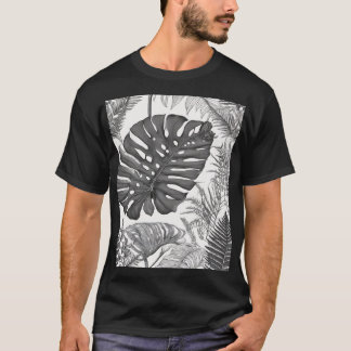 Botanical Illustration Monstera Fern Plant Parent T-Shirt