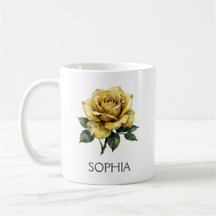 Botanical Illustration Mug - Yellow Rose