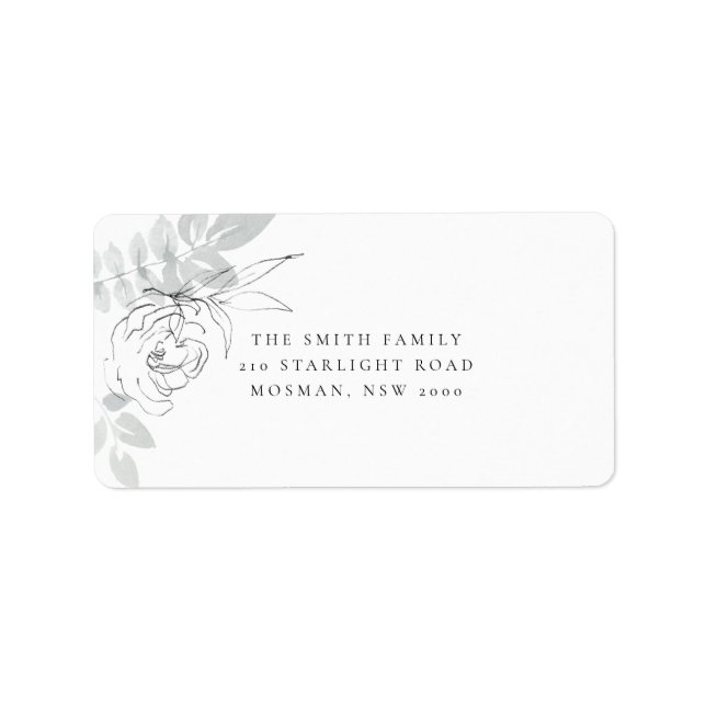 Botanical Illustration Return Address Label (Front)