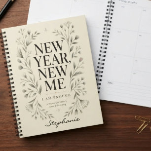 Botanical illustration vintage cream planner
