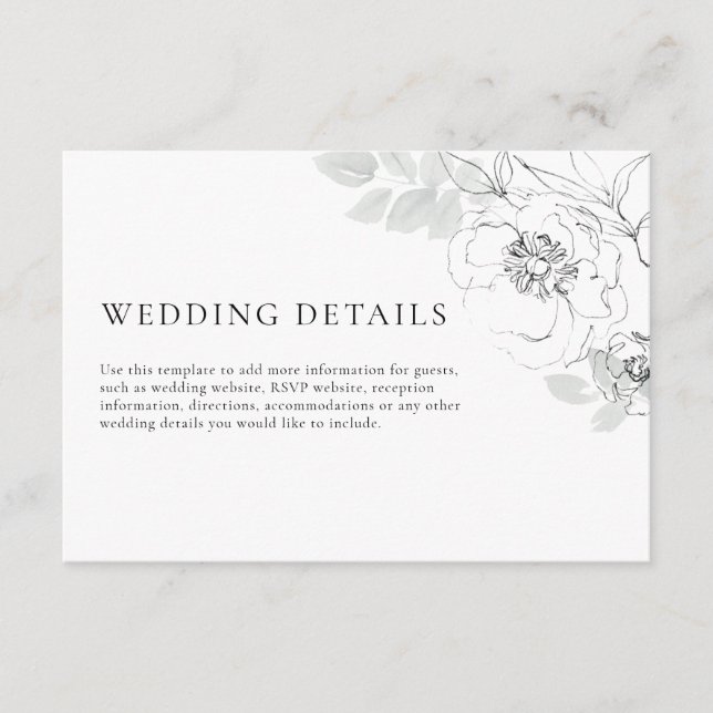 Botanical Illustrations Details Enclosure Card (Front)