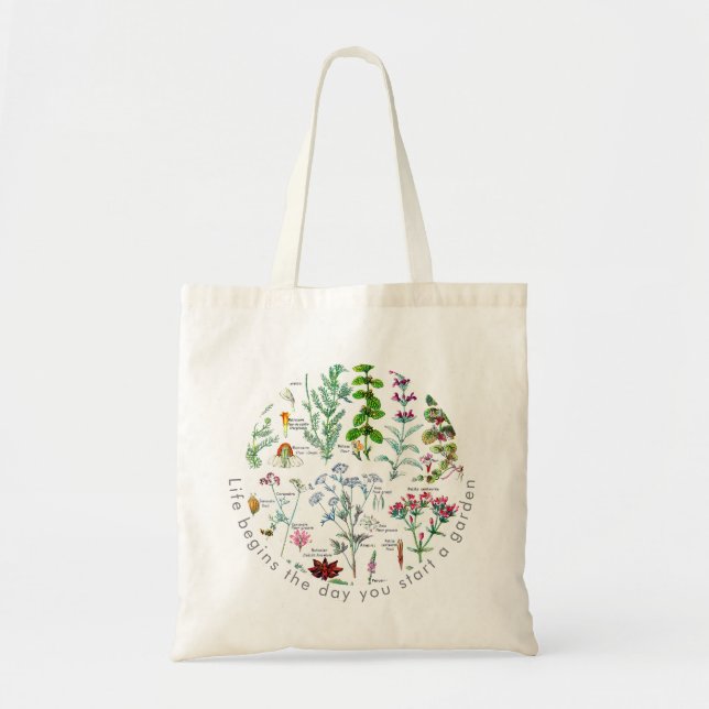 Botanical Illustrations Tote Bag (Front)