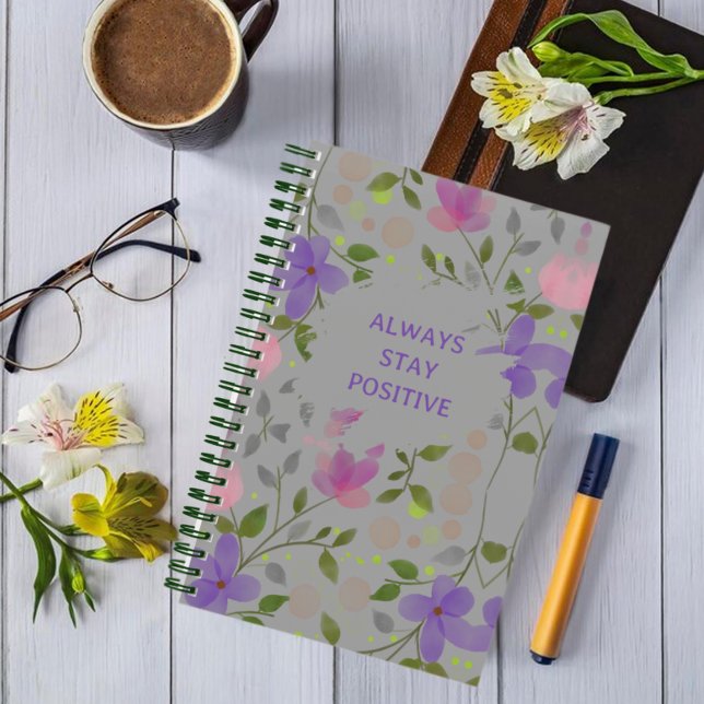 botanical inspirational elegant girly floral  notebook (Creator Uploaded)