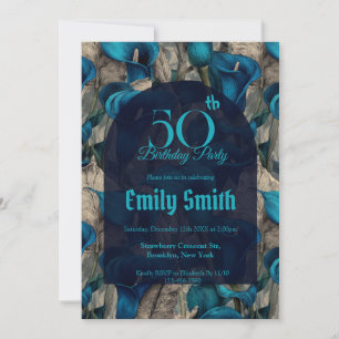 Botanical Inspired Call Lilies Inspired Birthday  Invitation