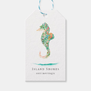 Botanical Island Floral Seahorse Price Tags