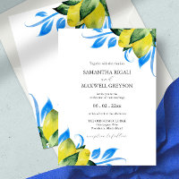 Botanical Italian Wedding Lemons Watercolor