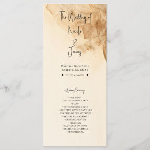 Botanical Ivory Cream Bohemian Textured Wedding Programme