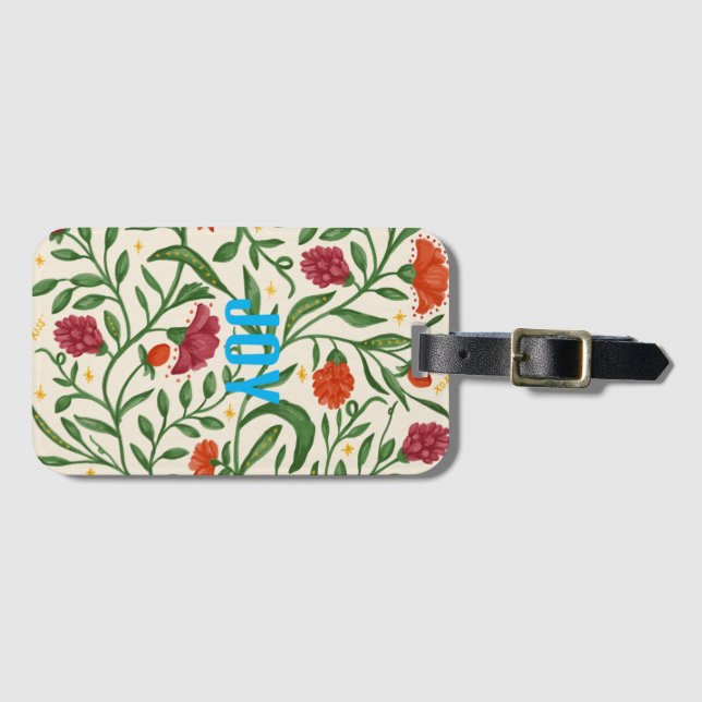 Botanical JOY Bag Tag (Front Horizontal)