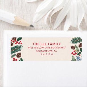 Botanical Joy Family Christmas Address