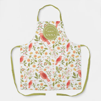 Botanical Kitchen – Garden Bird & Fruit Design Apron