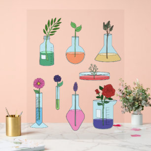 Botanical Lab Equipment Acrylic Sign