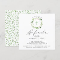 Botanical Leaf Confirmation Invitation
