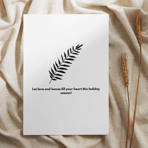 Botanical Leaf Design Happy Holiday Card