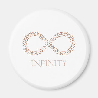 Botanical Leaf Infinity Symbol Modern Nature Magnet