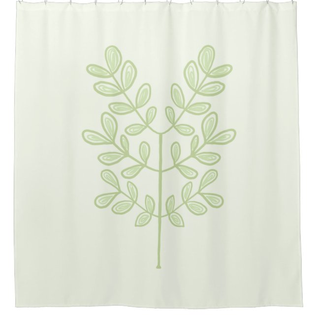 Botanical Leaf Shower Curtain (Front)