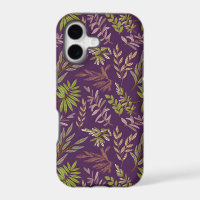 Botanical Leaves: A Stunning Purple Back