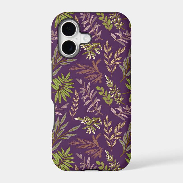 Botanical Leaves: A Stunning Purple Back (Back)
