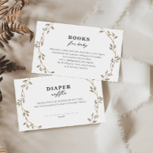 Botanical Leaves Book Request Enclosure Card