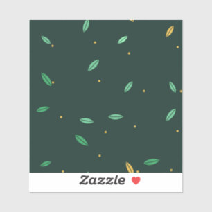 Botanical Leaves Dark Green Seamless Pattern