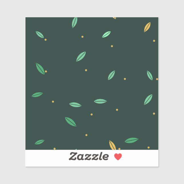 Botanical Leaves Dark Green Seamless Pattern (Sheet)