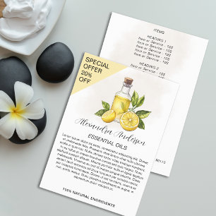 Botanical Lemon Essential Oils Watercolor Floral Flyer
