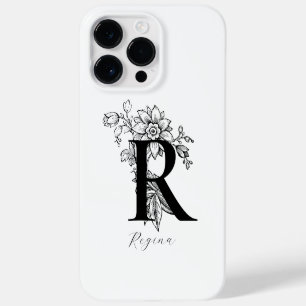 Botanical Letter R Monogram Name   Case-Mate iPhone 14 Pro Max Case