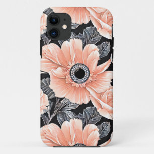 Botanical Light Peach Floral Pattern Case-Mate iPhone Case