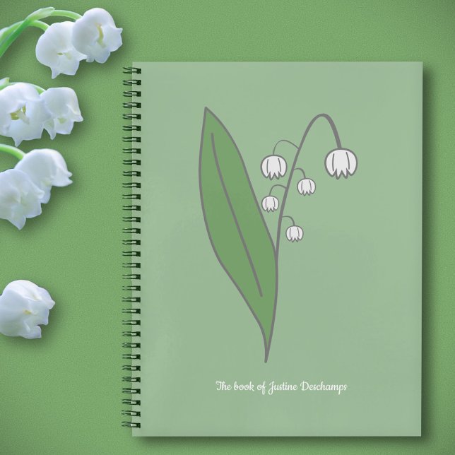 Botanical Lily of the Valley Pastel Flower  Notebook (Botanical Lily of the Valley Notebook)