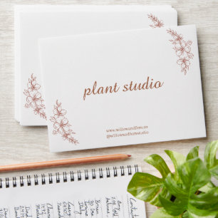 Botanical Line Art Custom Logo Envelope