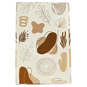 Botanical Line Art Paper Bag