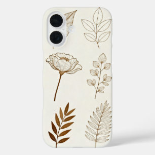 Botanical Line Art Phone Case – Minimalist Floral 
