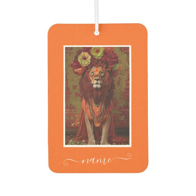 Botanical Lion Car Air Freshener (Front)