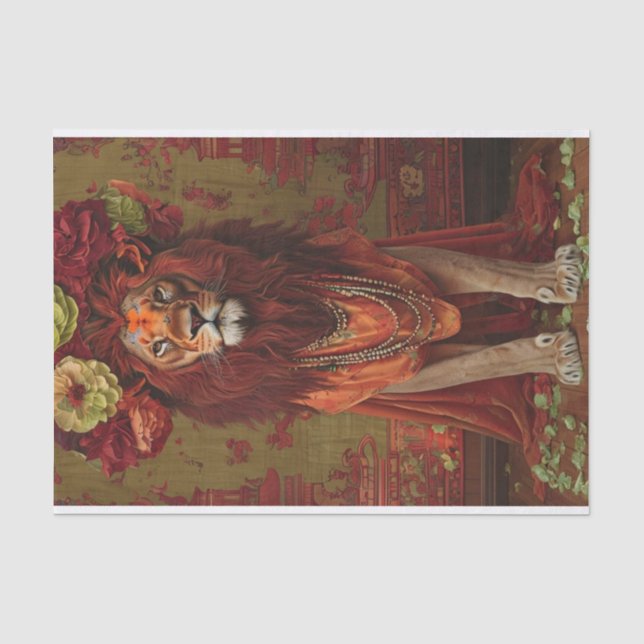 Botanical Lion Tissue Paper (Front)