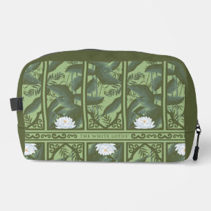 Botanical Lotus Panel Pattern - The White Lotus Dopp Kit