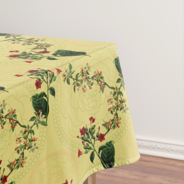 Botanical Mandala Pattern Tablecloth (In Situ)