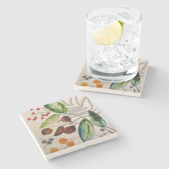 botanical marble coaster (Side)