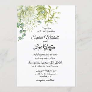 Botanical Matrimony Wedding Invitation