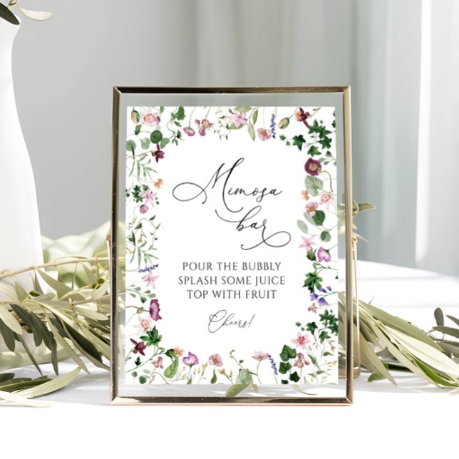 Botanical Mimosa Bar Drink Sign (Creator Uploaded)