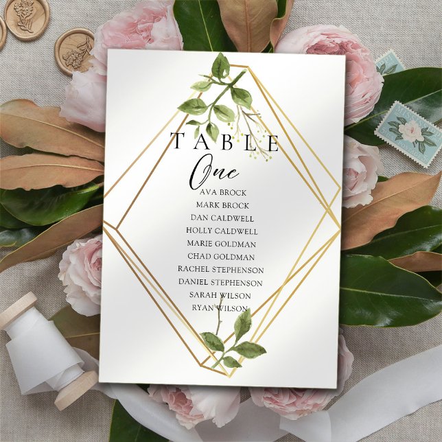 Botanical Minimal Table Number Seating Chart (Creator Uploaded)