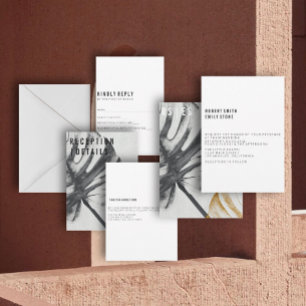 Botanical Modern Wedding Invitation: Collection II Invitation