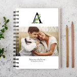 Botanical Monogram Gallery of 4 Photos Monthly Planner<br><div class="desc">Delicate Botanical Monogram Gallery of 4 Photos personalised monthly planner.</div>