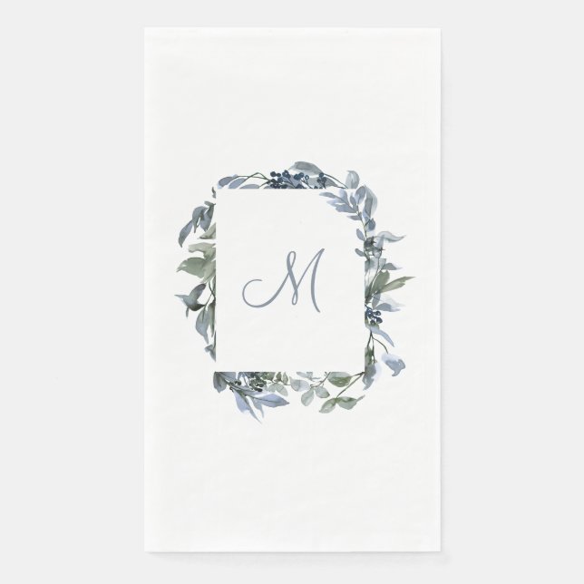 Botanical Monogram Napkin (Front)