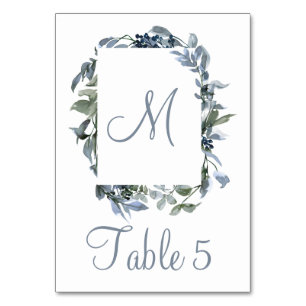 Botanical Monogram Table Number