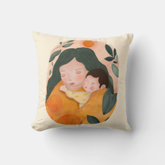 Botanical Motherhood Decorative for Moms Cushion