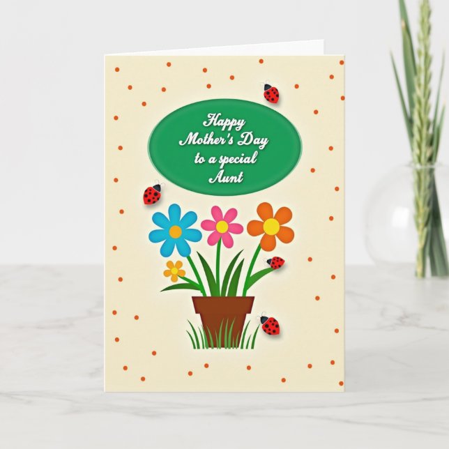 Botanical Mothers Day Bugs Card (Front)