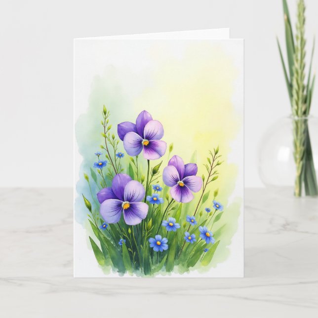 Botanical Mothers Day View Card (Front)
